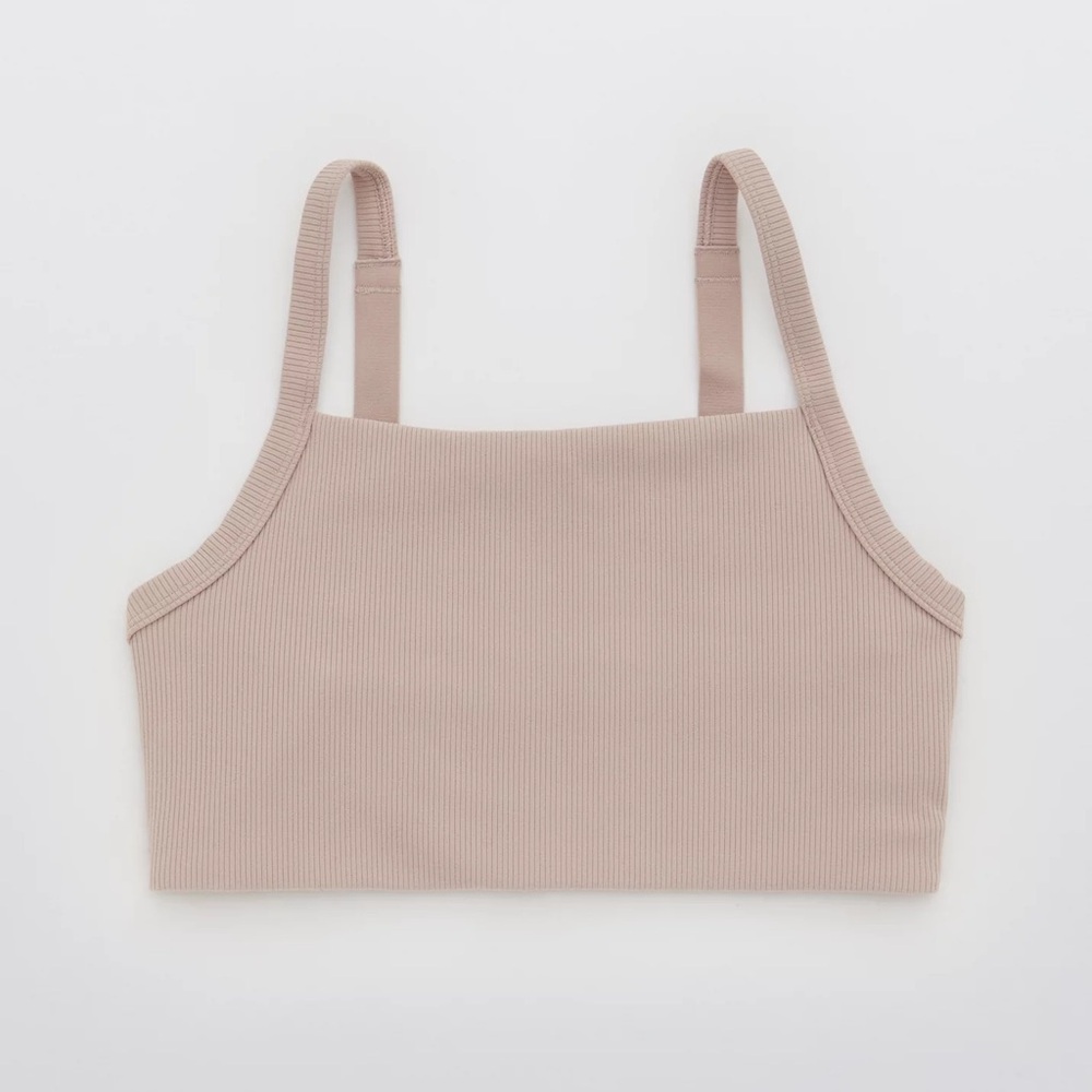 OFFLINE By Aerie Ribbed Square Neck Sports Bra